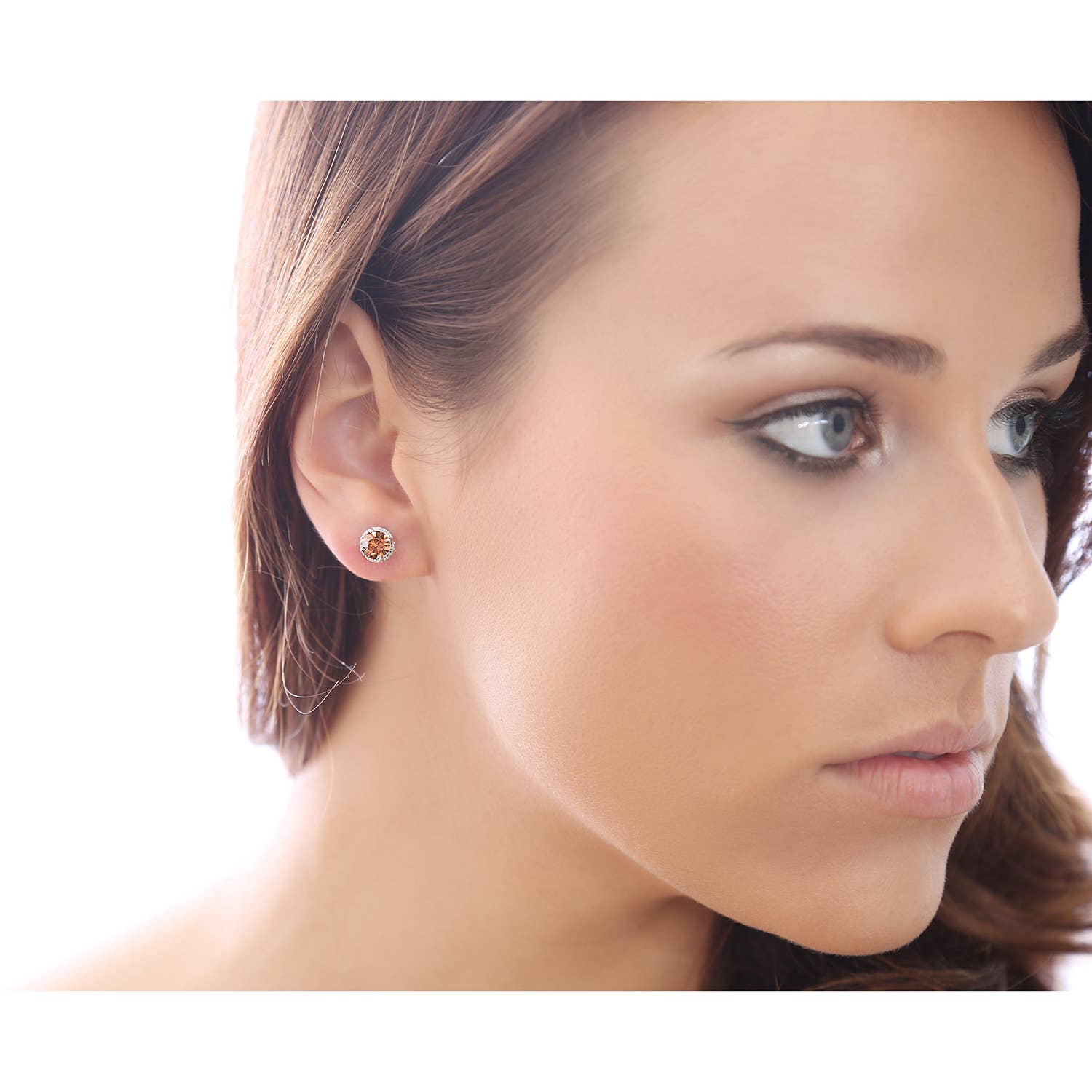 Glimmering Handmade - Wholesale Stud/Post Earrings - Birthstone Swarovski Crystal Handmade Silver Solitaire Studs16