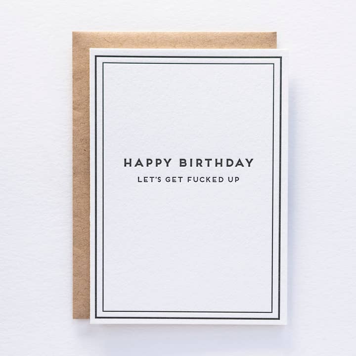 SALE/ discontinued** Dude Birthday Lets Get Card for wholesale by Pistachio Press