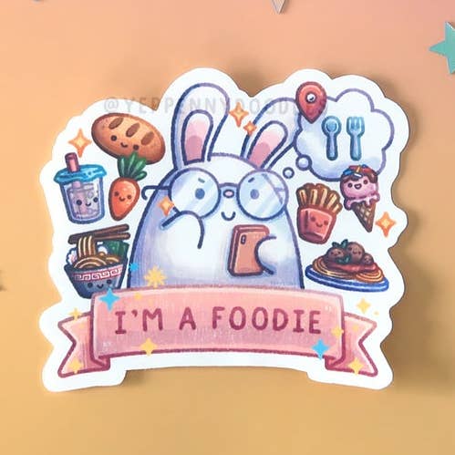 I’m a Foodie - Sticker for wholesale by Yeppenny Doodles LLC