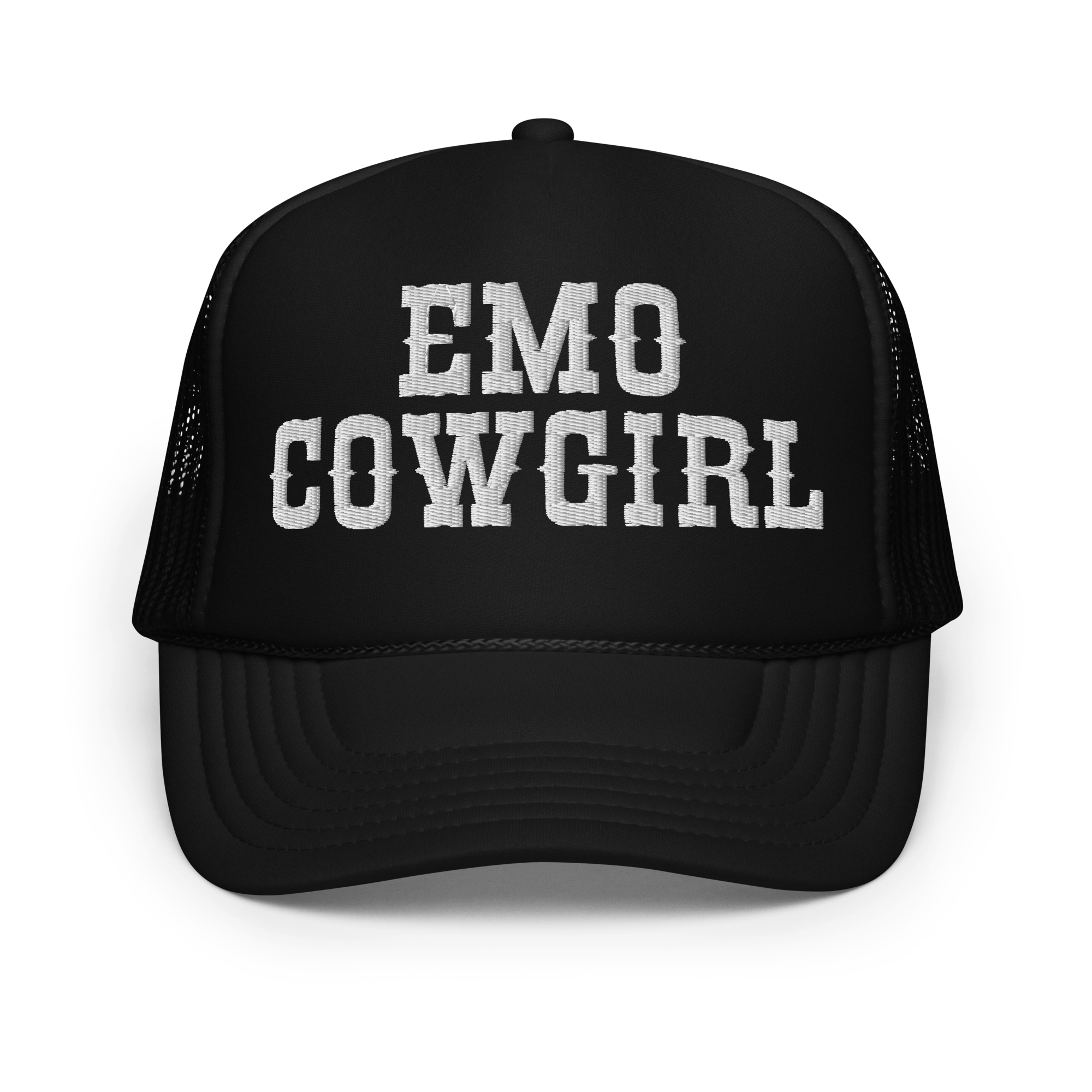 Goth Cloth Co. - Wholesale Trucker Hat - Women's - Emo Cowgirl Embroidered Foam Trucker Hat17