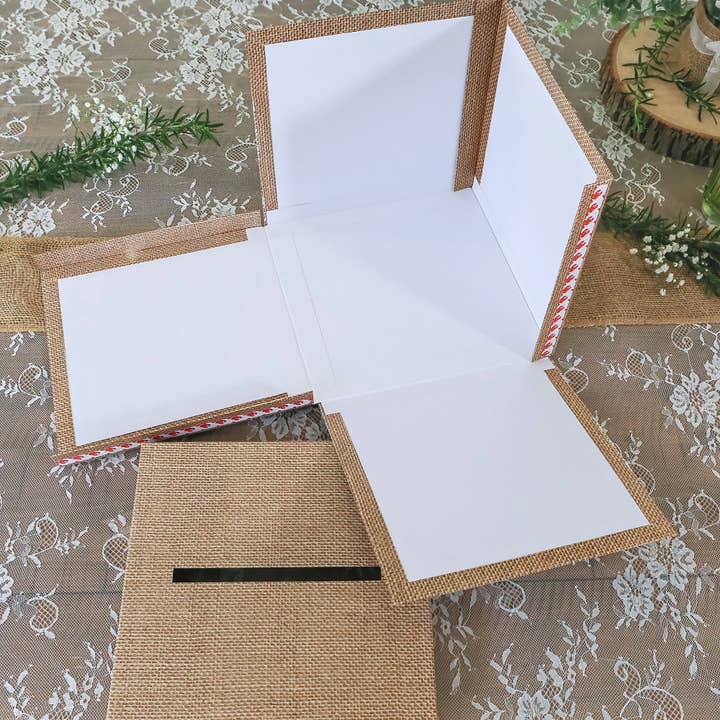 Kate Aspen - Wholesale Party Sign/Banner - Rustic Elegance Wedding and Party Card Box - Burlap and Lace6