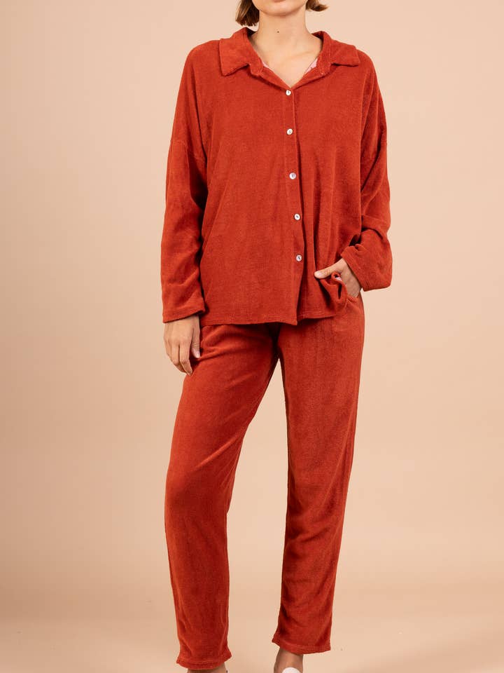 Cotton Velvet Shirt @5094_ChCotEponge for wholesale by Mimi & Gogo