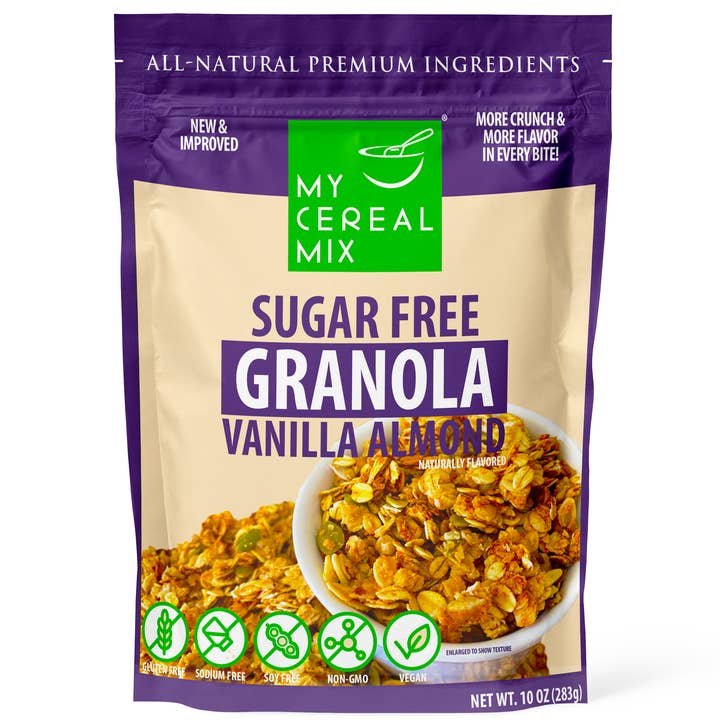 MyCerealMix Sugar-Free Vanilla Almond Granola for wholesale by MyCerealMix