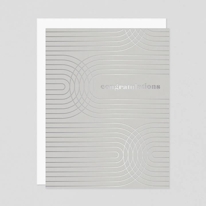 Missive - Wholesale Congratulations Card - Arches Congratulations Silver Foil Card0