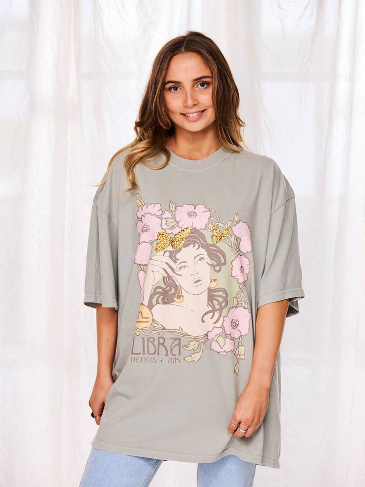 Libra Boyfriend T-Shirt (Pre-Order) for wholesale by Astromantique ™
