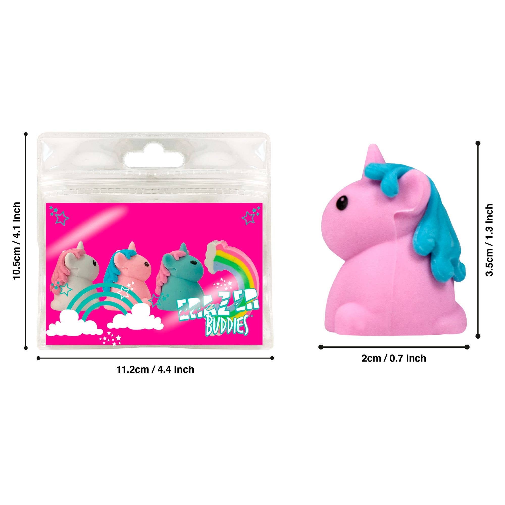 Deluxebase – wholesale Eraser – Erazer Buddies - Unicorn Rubber Set2