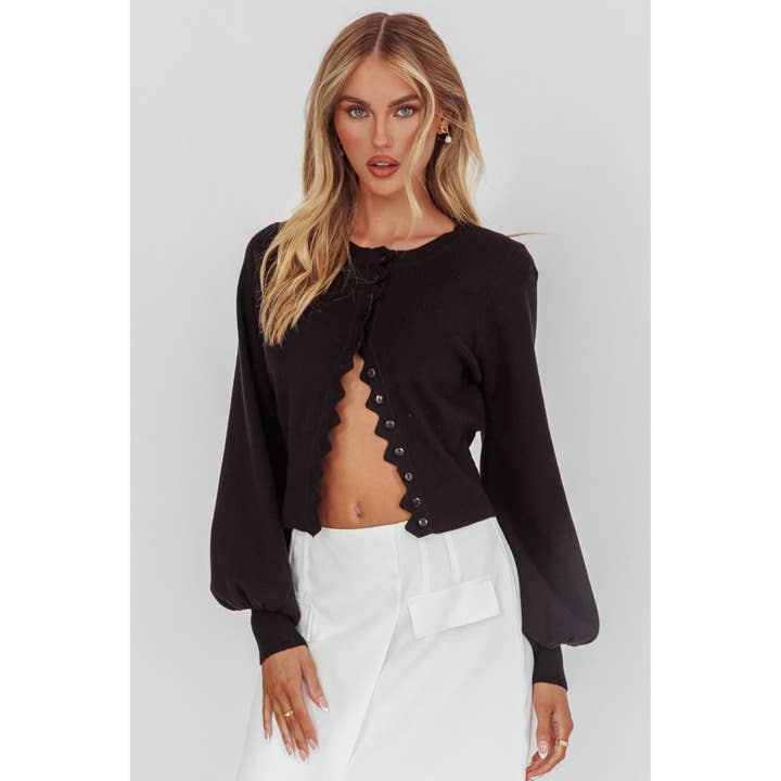 ROUND NECK CARDIGAN / BR0288H for wholesale by One and Only Collective