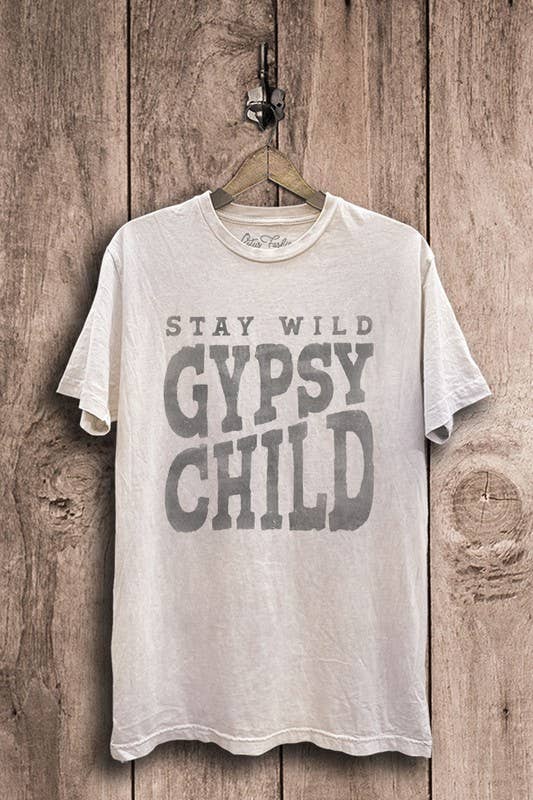 Lotus Fashion Collection - Wholesale Screen Printed T-Shirt - Women's - Stay Wild Gypsy Child Graphic Top4