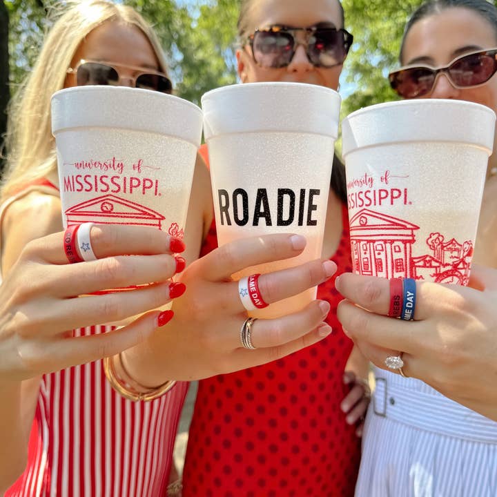 Flip Rings - Wholesale Band/Stacked Ring - Flip Reversible GO REBS / HYDR Ole Miss Ring
