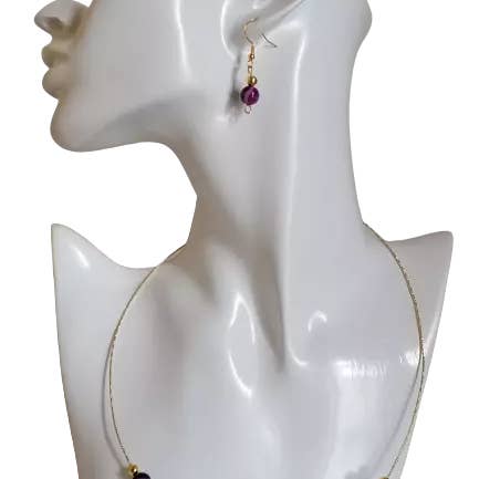 Purple Agate Set for wholesale by Blue Moon Bijoux