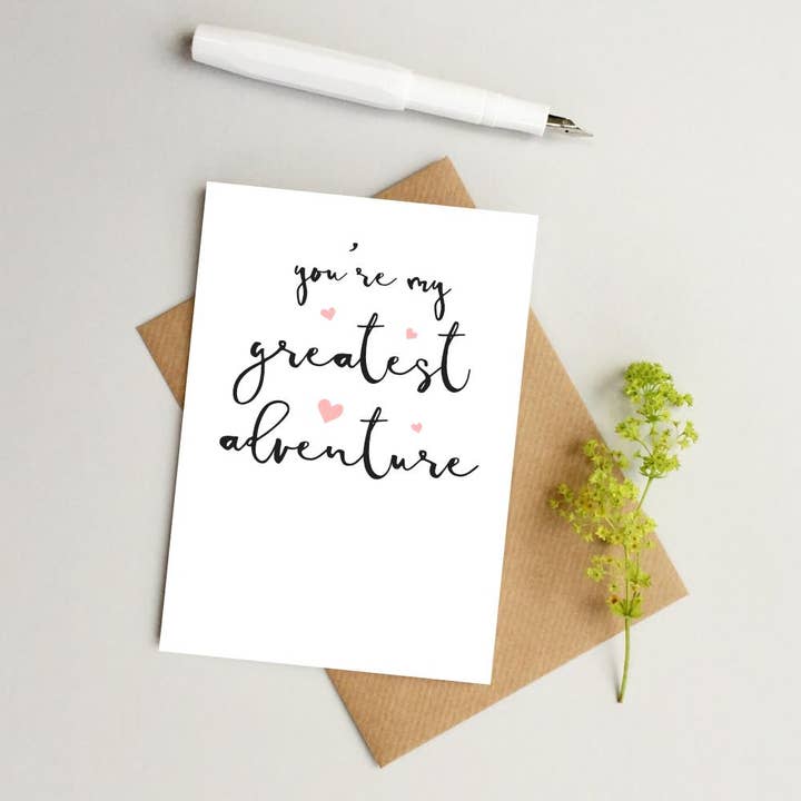 You're My Greatest Adventure Card for wholesale by Word Up Creative