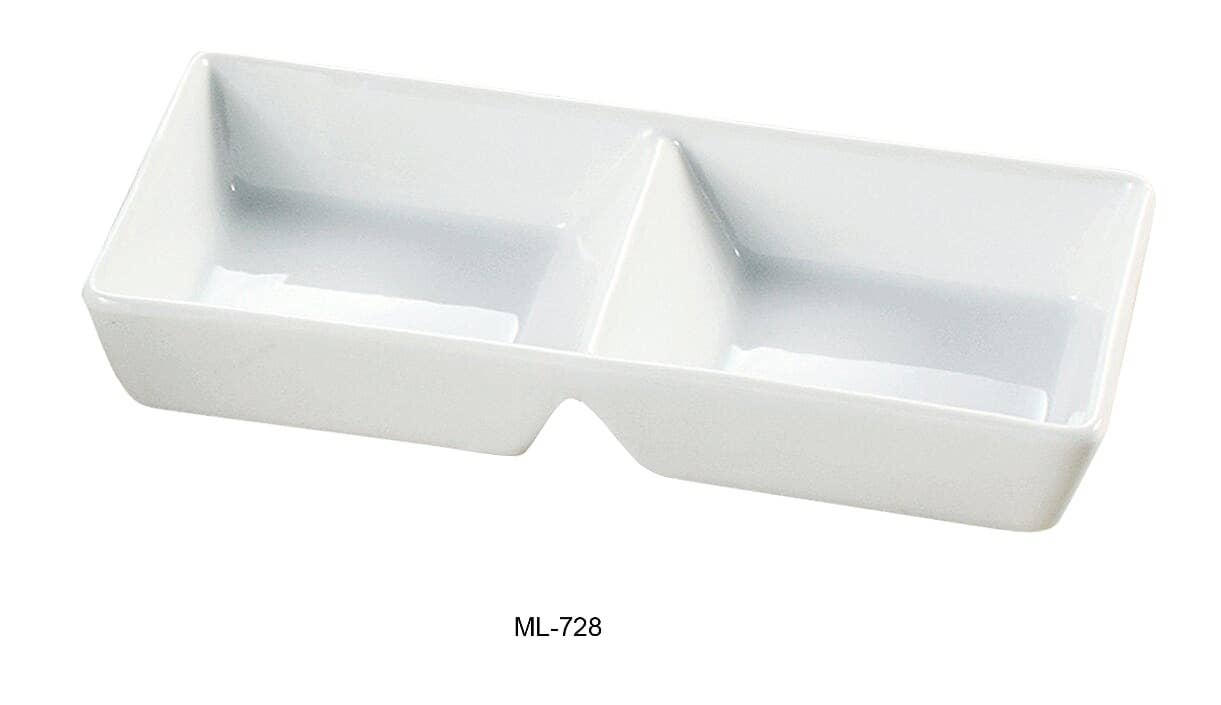 Yanco - Wholesale Serving Tray - 10" X 4" Two Divided 10oz Tray - Appetizer Serveware0