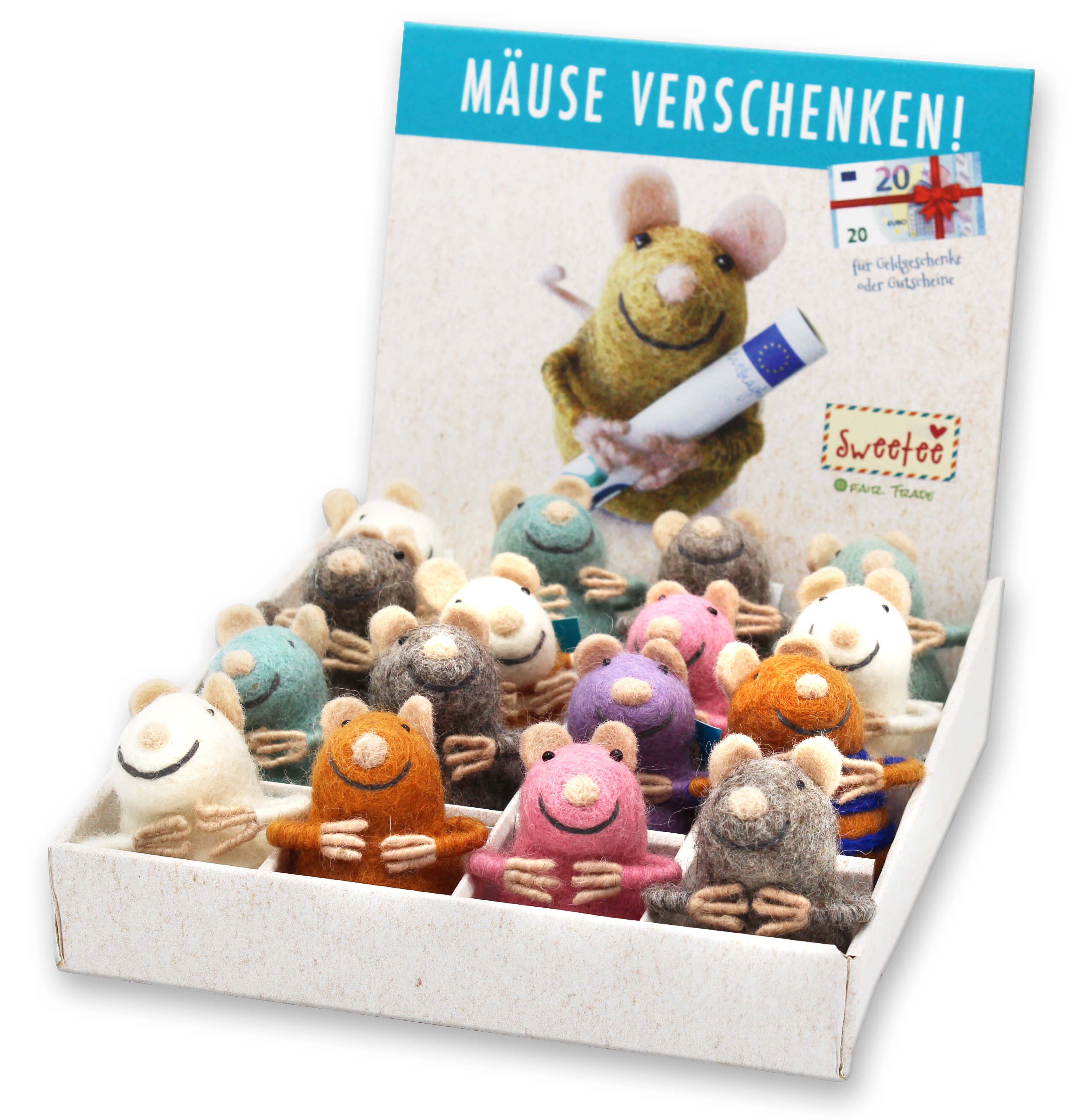 JOJO Geschenke - Wholesale Decorative Figurine - Mice to give away 6-8cm1