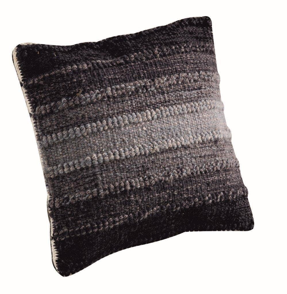 Grigio Cuscino in lana sfumata grigio e nero Ignazio in vendita all'ingrosso su Faire0