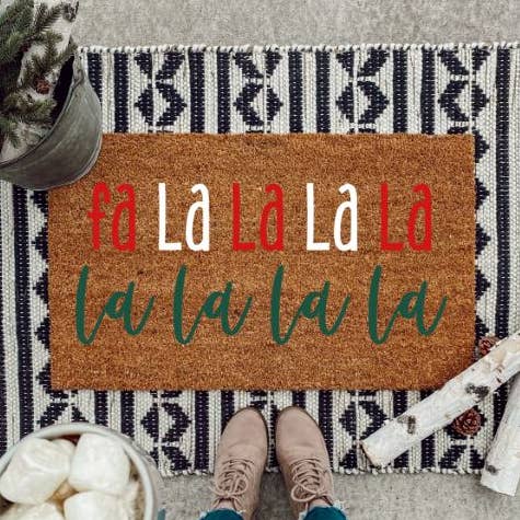 Hello Winter Outdoor Coir Doormat for wholesale by Haddy Jack’s Design Co.