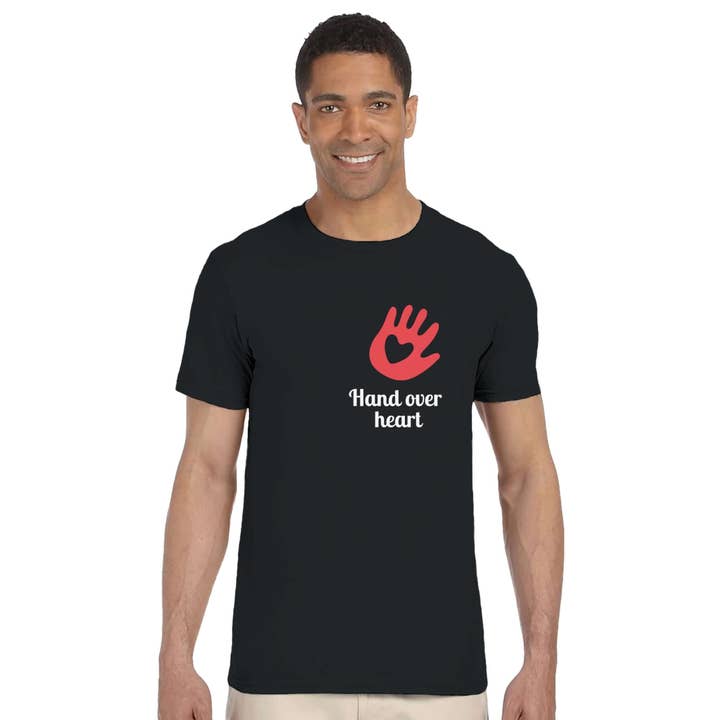 Hand on heart: camiseta para mayor confianza para venta al por mayor de Picatshirt