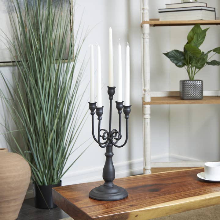 Deco Marché - Wholesale Candelabra - Traditional Black Metal Candelabra2