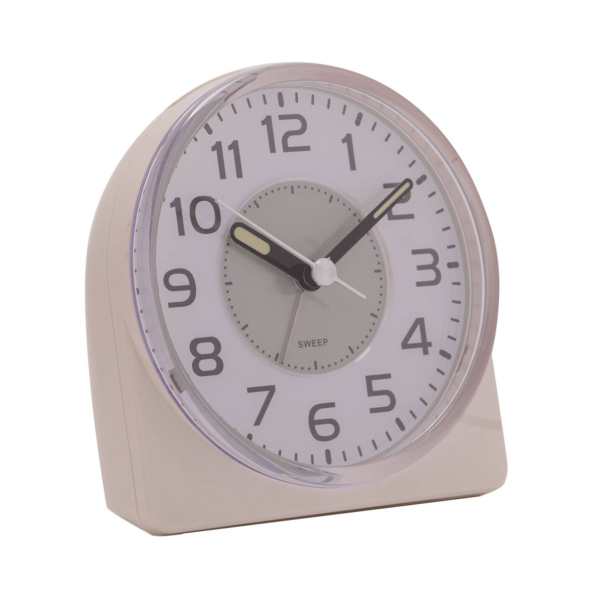 WIDDOP and Co. US - Wholesale Alarm Clock - Hometime Silent Sweep Round Face Blinking Light Alarm Clock  - White2
