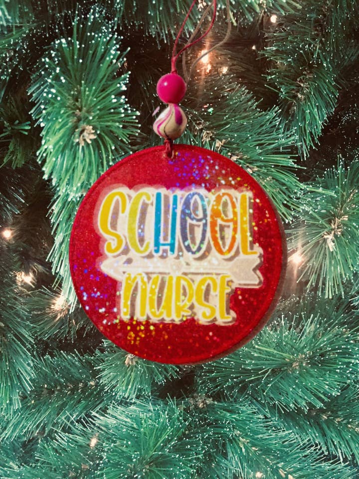 School Nurse Christmas Ornaments, Nurse Ornament, Christmas gifts for School Nurse, Nurse Gifts for wholesale by Chasin’ Self Care