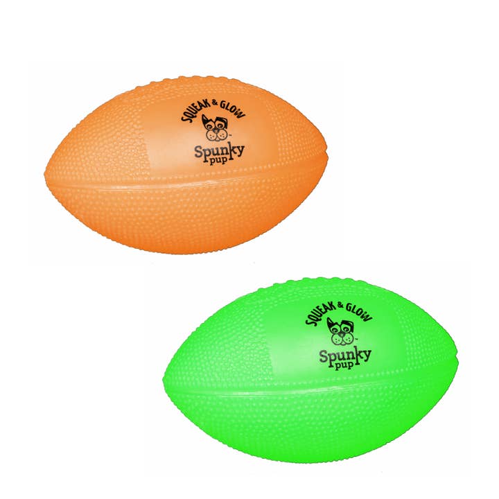 Spunky Pup – wholesale Pet fetch ball – Dog – Squeak and Glow Football1