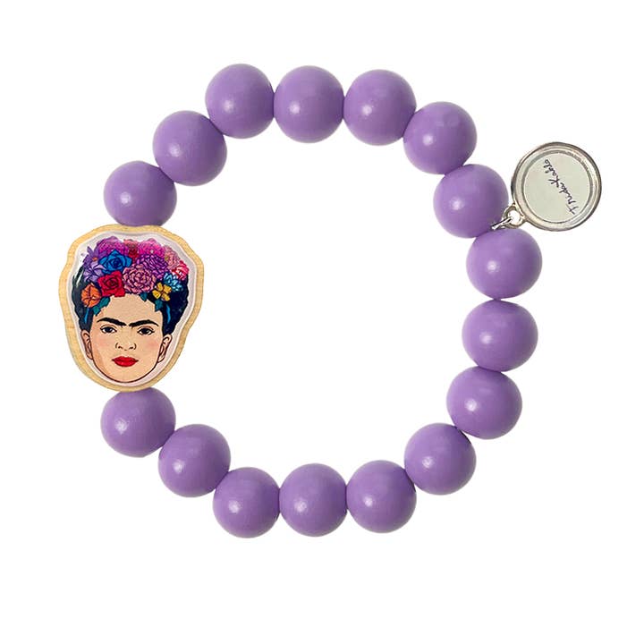 Holzarmband Frida Kahlo Flieder für den Großhandel von Escapulario