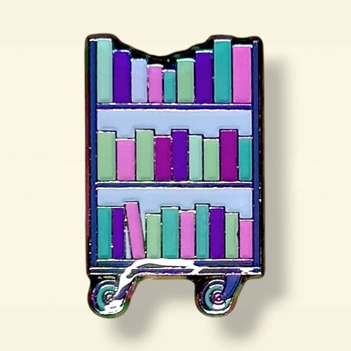 Bogvogn Regnbue Emalje Pin for engroshandel hos Library Cat Designs