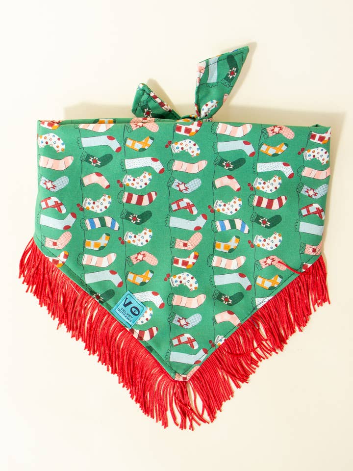 Stockings By the Fire Dog Bandana for wholesale by Velvet Outlaw