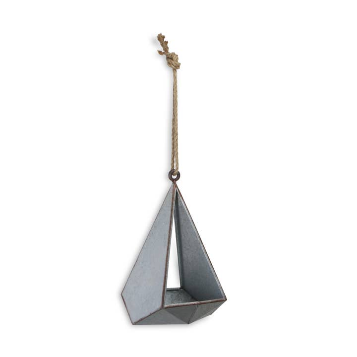 Cheungs Home Decor - Wholesale Hanging Planter - Odal Geometric Hanging Galvanized Planter6