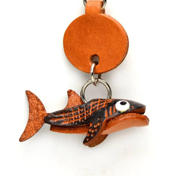 VANCA CRAFT - Wholesale Keychain - Unisex - Whale shark Leather Fish Handmade Keychain Charm Accessory1