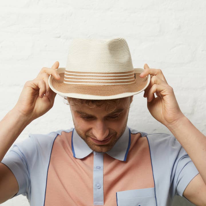 Jordan Summer Crushable Light Weight Trilby Hat - Ivory for wholesale by Dasmarca Hats