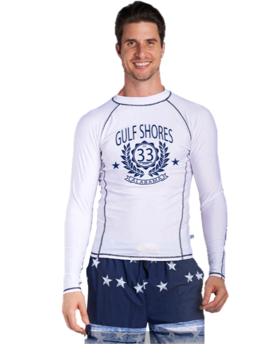 Basix of America – Rashguard – Homem por atacado – Camisolas de Natação para Homens Banana Boat com Proteção UV UPF 50+20