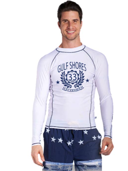 Basix of America – Rashguard – Homem por atacado – Camisolas de Natação para Homens Banana Boat com Proteção UV UPF 50+20