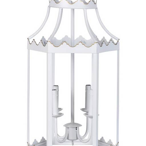 Ivory Scalloped Lantern for wholesale by The Enchanted Home