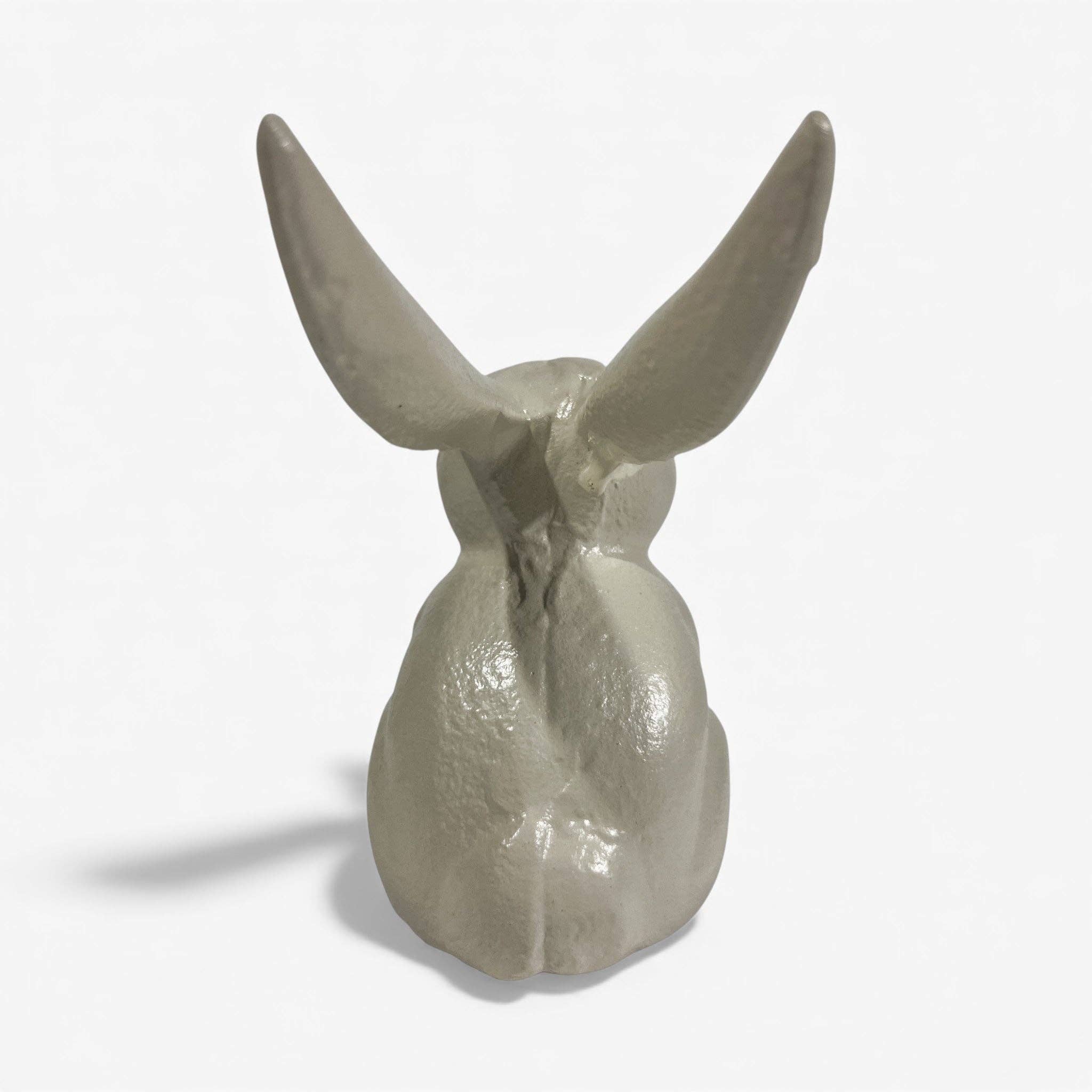 Iron & Blossom – wholesale Dekorativ statyett – Kaninstaty i gjutjärn kräm trädgårds- eller inredningsdekoration4