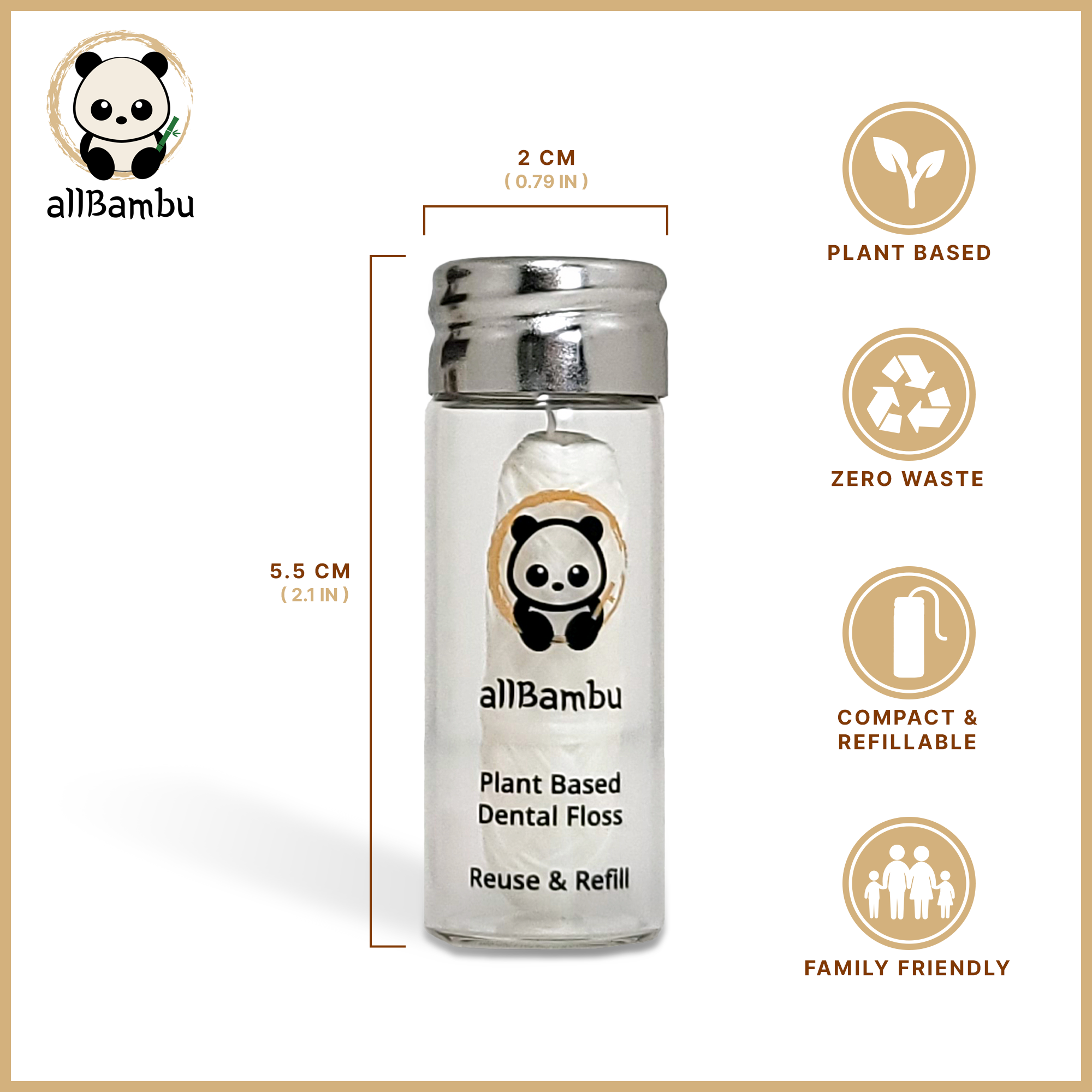 allBambu Inc - Venta al por mayor Hilo dental - Eco Dental Silo Dental - Menta2