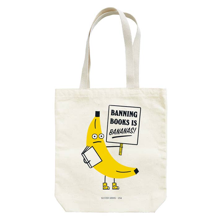Seltzer Goods - Wholesale Tote bag – Unisex - Banana Books Tote