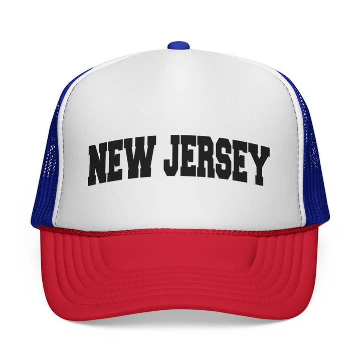 Casquette trucker pour enfants New Jersey, style rétro universitaire pour la vente par Hey Mountains