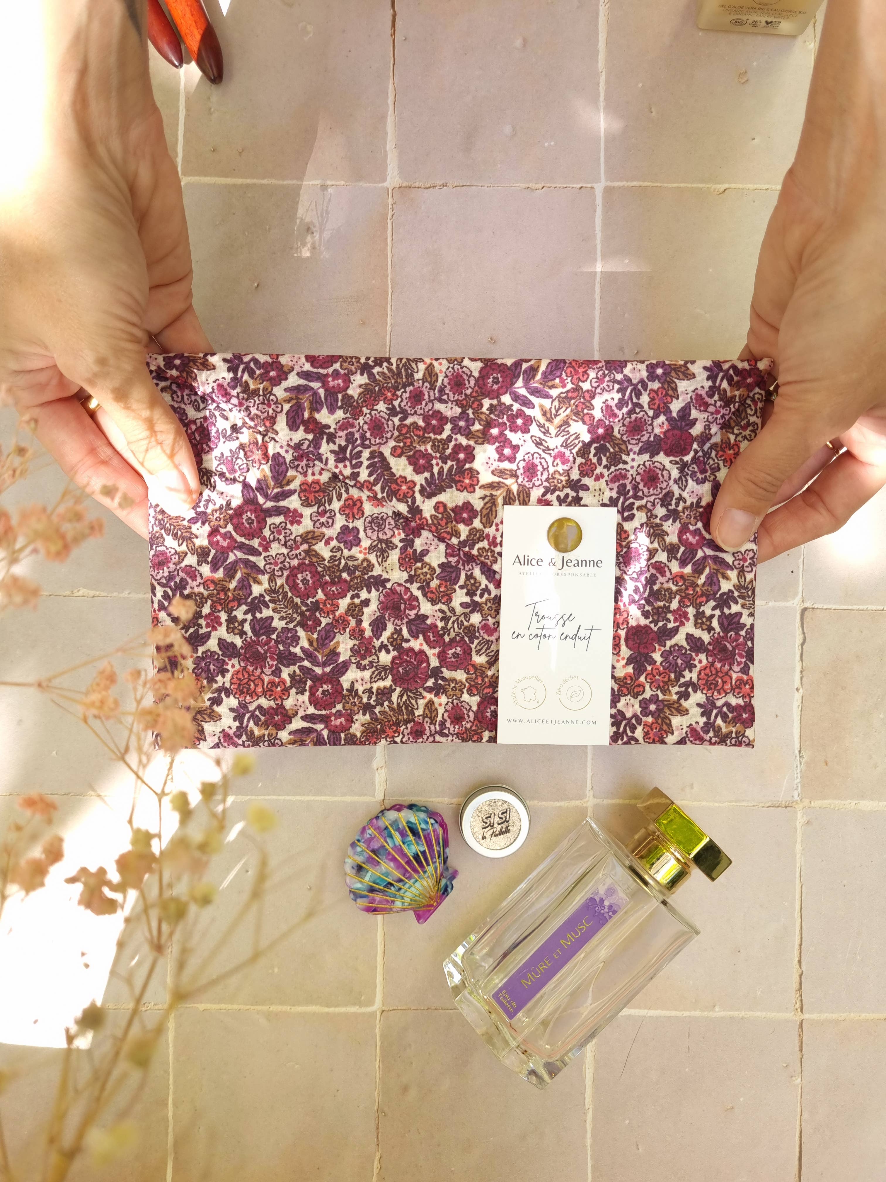 Alice et Jeanne – Großhandel Schmink-/Kosmetiktasche – Kosmetiktasche aus beschichteter Baumwolle Lily0