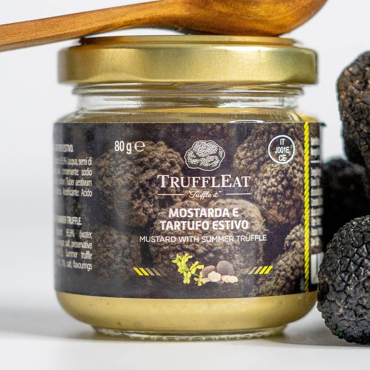 Mustard and black summer truffle 80 gr Made in Italy for wholesale by Truffleat srl
