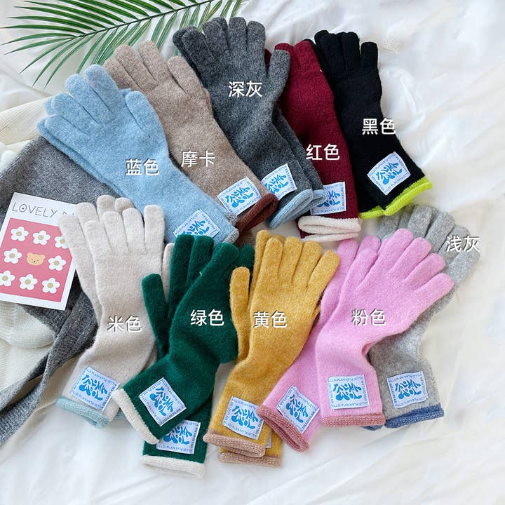 VividLux - Wholesale Gloves - Women's - Macaron Color Touchscreen Knit Gloves11