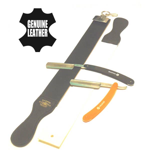 HASHIR PRODUCTS - Wholesale Razor - 3-Piece Classic Straight Shaving Razors & Leather Strop Set0