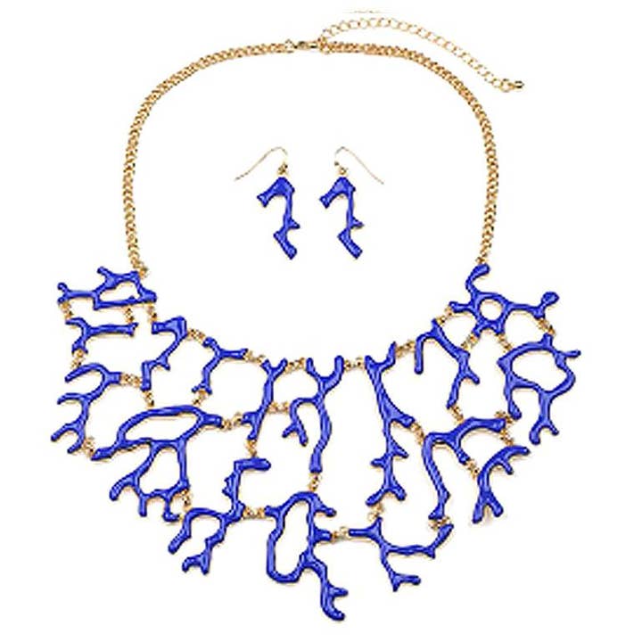 Hanger ketting set Koraalrif Emaille ketting 622S0939 voor wholesale door Zirconmania Wholesale Fashion Jewelry