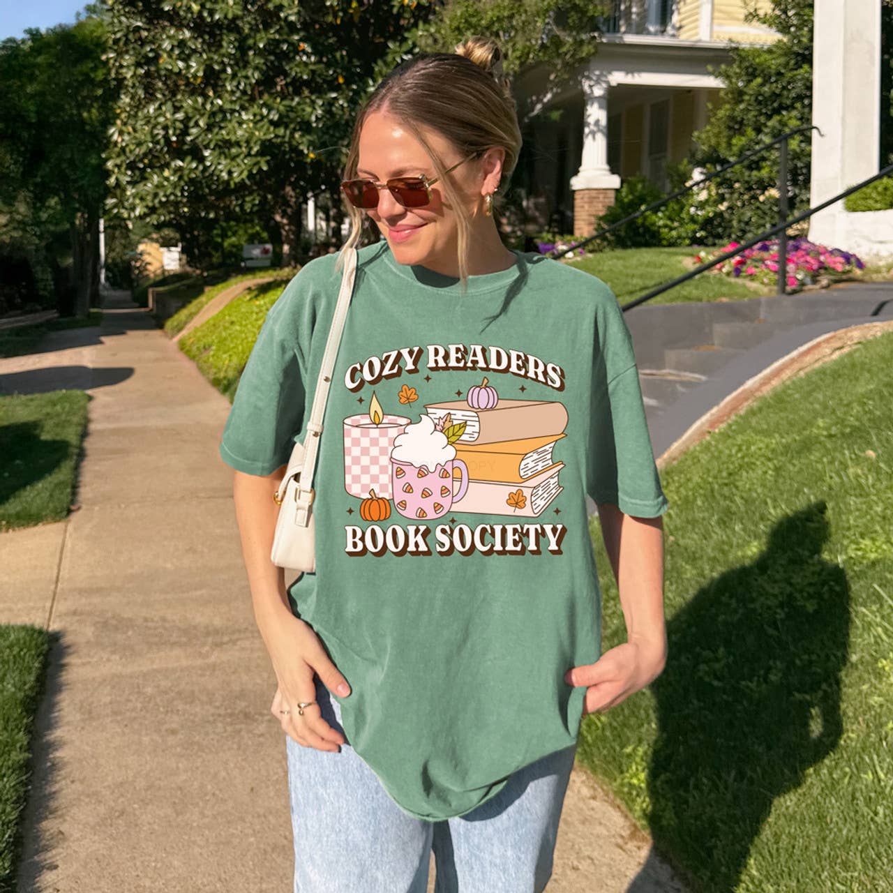 Trendy Transfers - Wholesale Sublimation transfer - Cozy Readers Book Society Retro DTF Heat Transfer