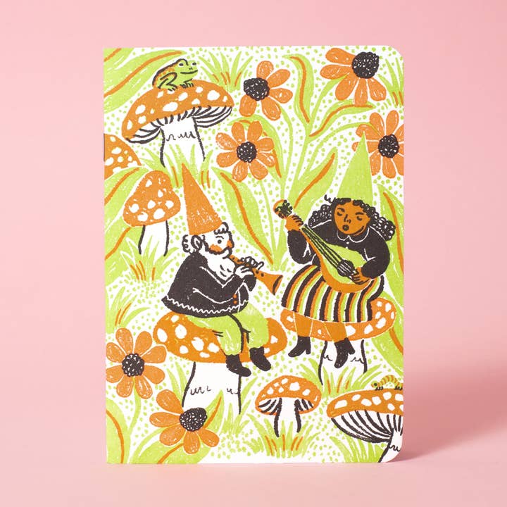 B6 Softcover Blank Notebook - Gnome Band for wholesale by Egg Press Manufacturing
