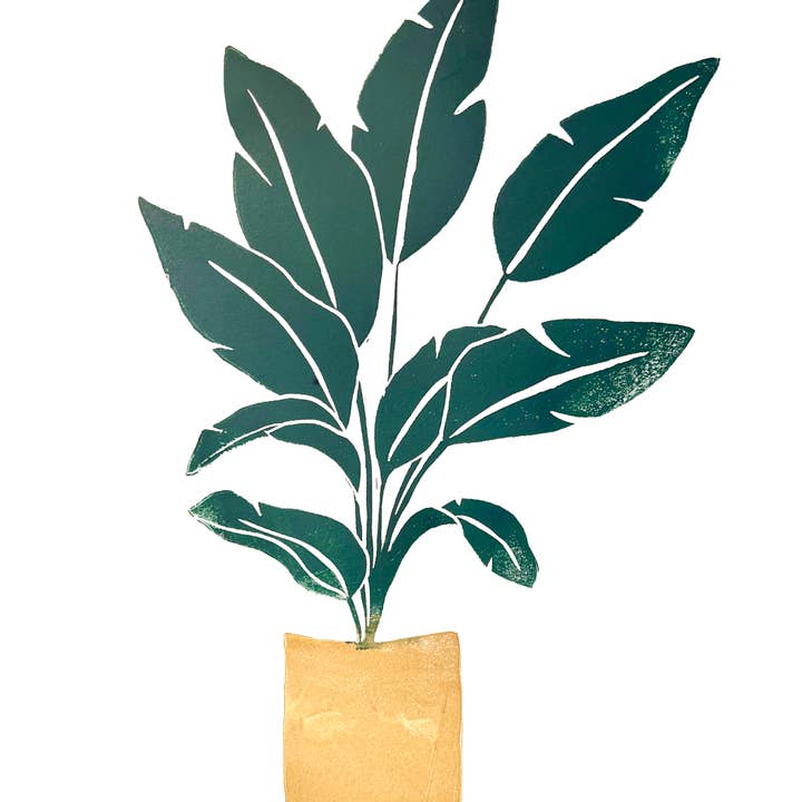 Ever Pollen Print Shop - Wholesale Art Print - HOUSE PLANT HAND PRINTED BLOCK PRINT 8x10"1