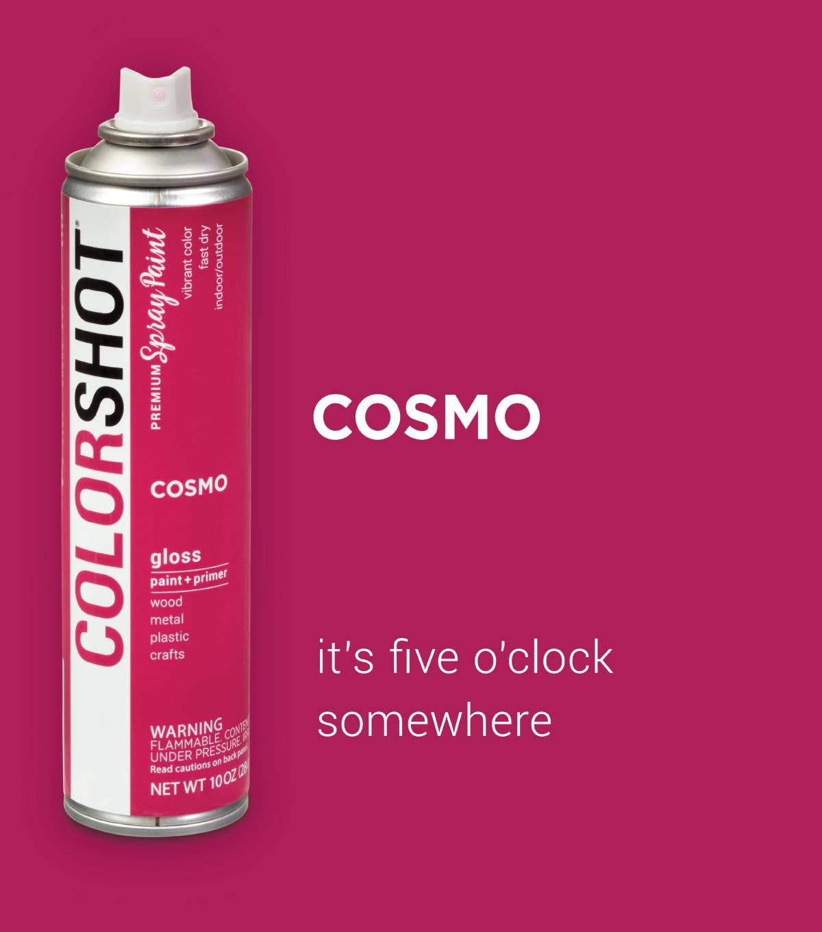 Ilovetocreate - Wholesale Paint Set - COLORSHOT Gloss Spray Paint Cosmo (Dark Pink) 10 oz.1