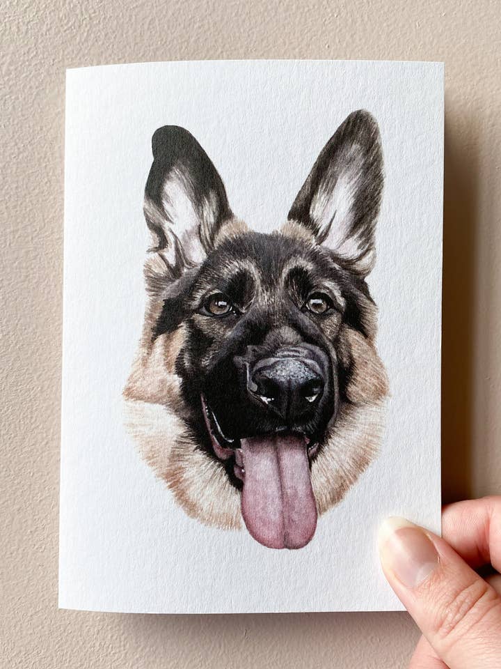Koda The German Shepherd Card for wholesale by Annalise Paints