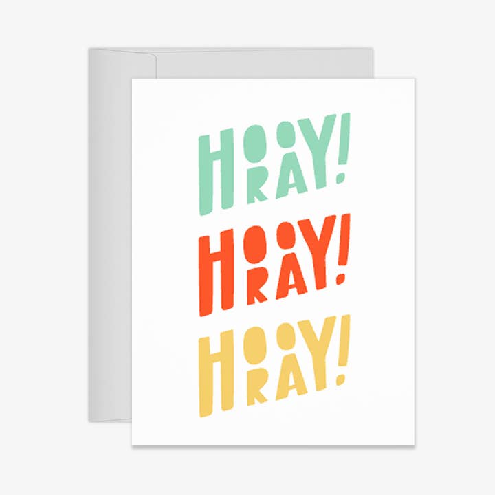 Carte Hourra Big Letters pour la vente par LIEFdesign