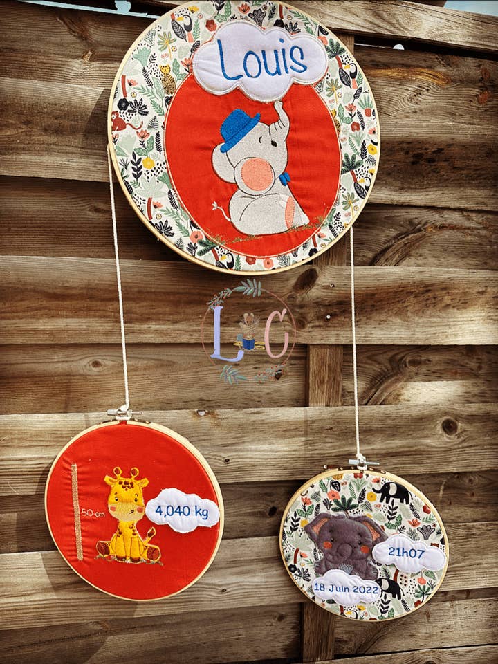 Louis the Elephant Triptych for wholesale by Lilietcoco / Oursonautes