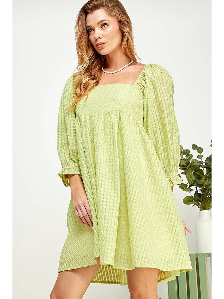 Sweet Lemon - Vente Robe – femme - Robe Babydoll Texturée Blushing Bloom12